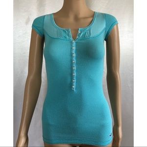 Hollister Tight Knit Button Tee